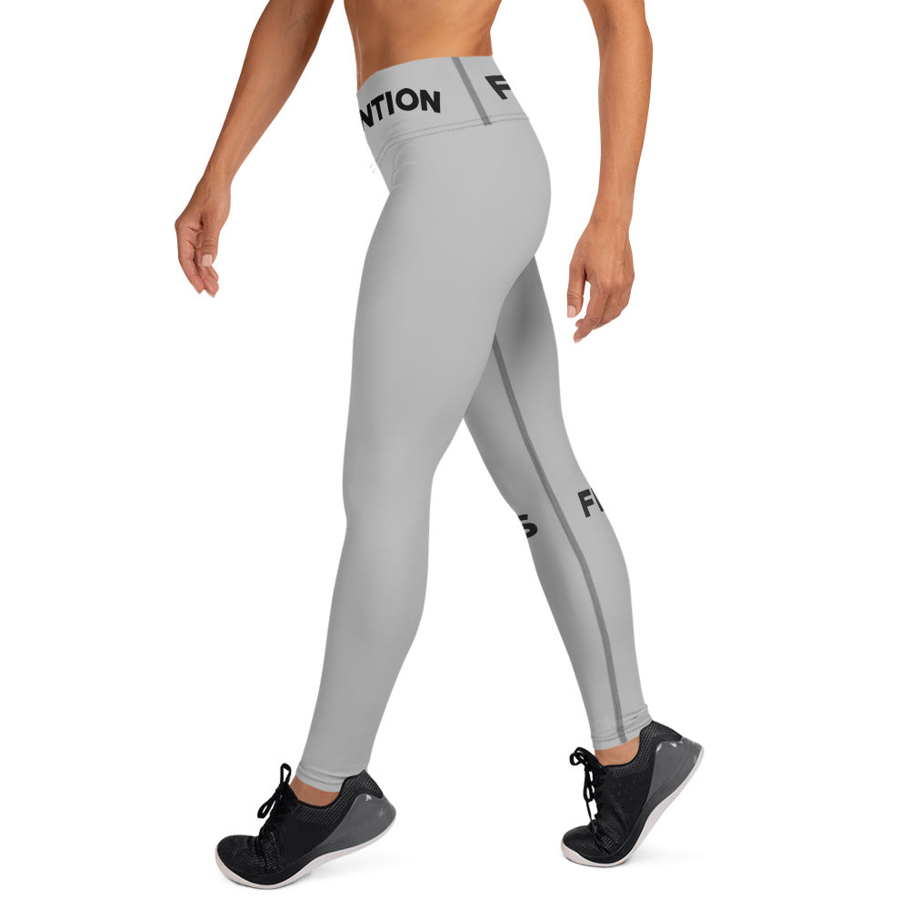Grey Side Logo Yoga Leggings